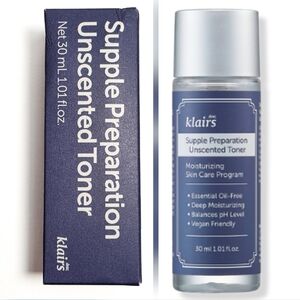 Klairs Supple Preparation Unscented Toner Travel Size Clean Vegan Skincare 30ml